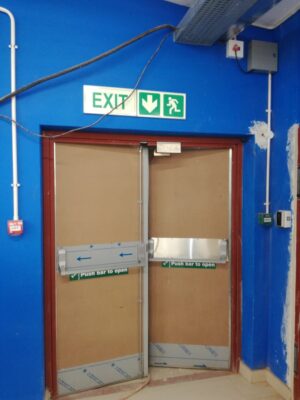 Fire Escape Doors, Pretoria, Johannesburg, Bullet Proof Doors, Pay Windows, Bullet Proof Solutions, Fire Escape Doors Gauteng Fire Exit Door